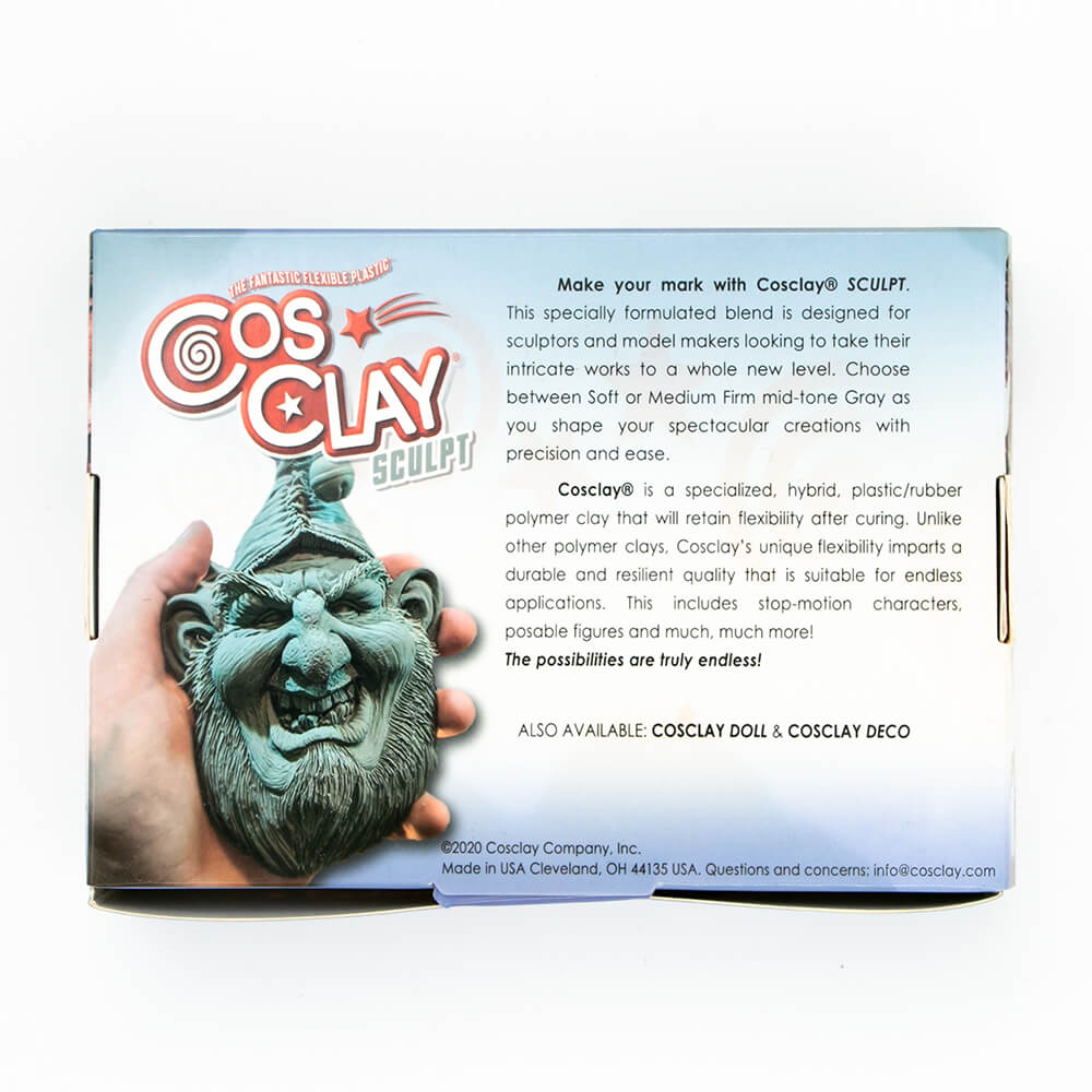 Cosclay Deco Flexible Polymer Clay - White, 1 lb