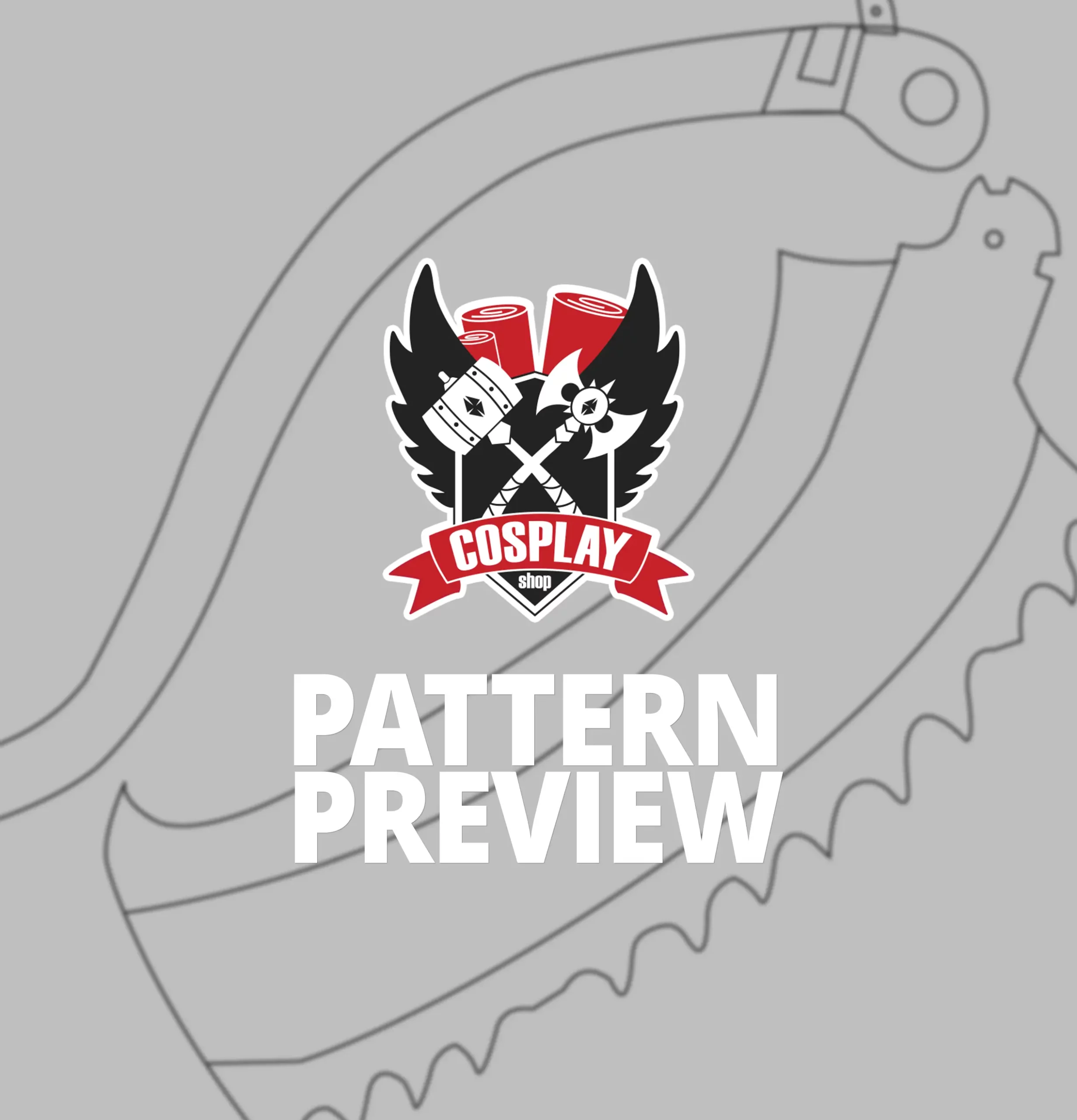 Saw Cleaver from Bloodborne: free pattern preview