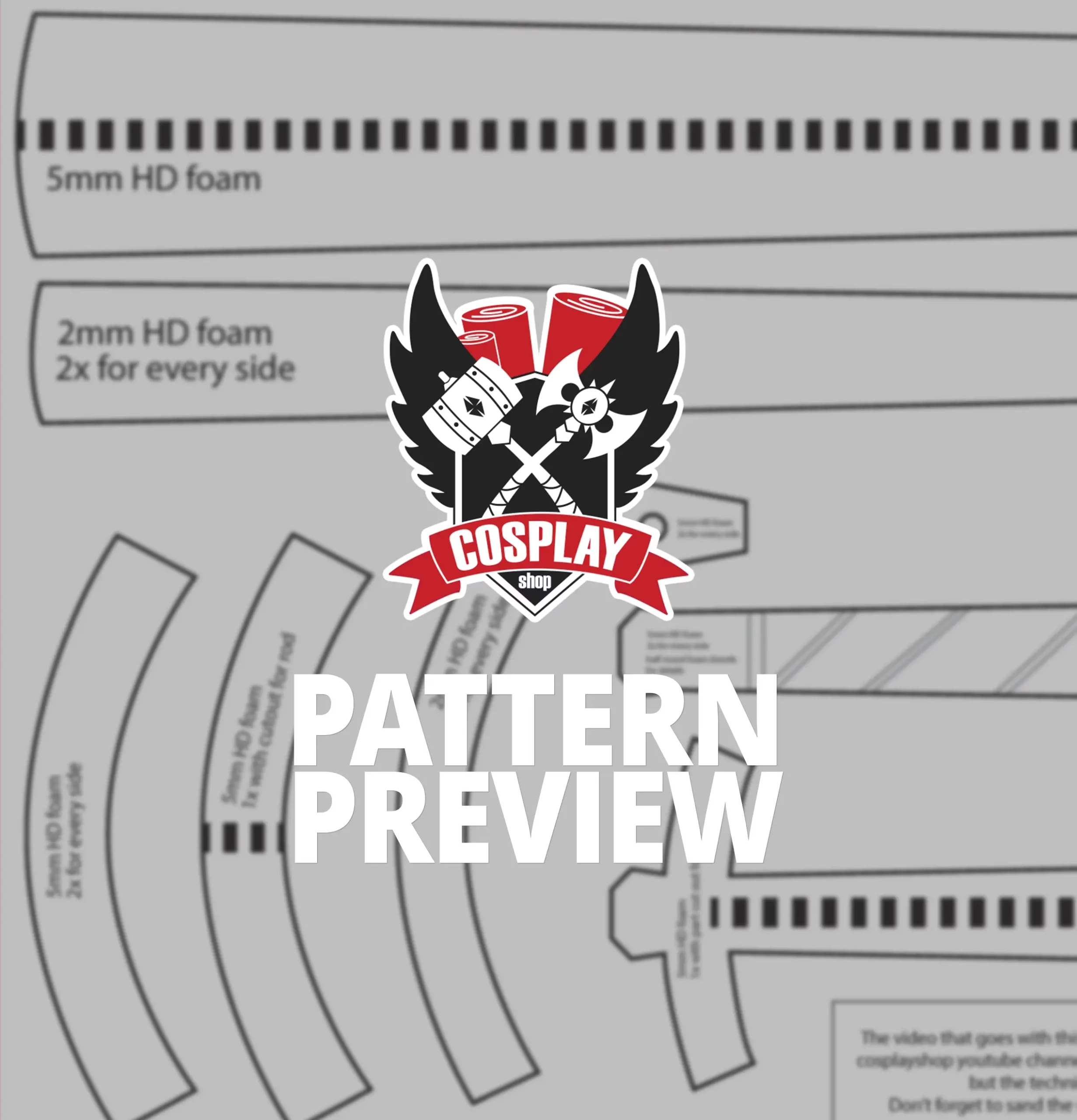 Easy foam sword from skyrim free pattern preview